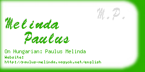 melinda paulus business card